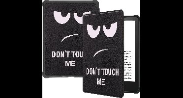 Case2go - E-reader Hoes geschikt voor Amazon Kindle Paperwhite 2021 - Sleepcover - Auto/Wake functie - Magnetische sluiting - Don't Touch Me