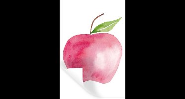 Muurstickers - Sticker Folie - Appel - Verf - Wit - 20x30 cm - Plakfolie - Muurstickers Kinderkamer - Zelfklevend Behang - Zelfklevend behangpapier - Stickerfolie