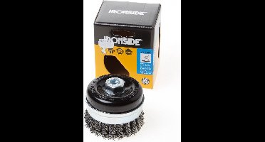 Ironside Komborstel Getordeerd 80 mm M14 — staaldraadborstel getordeerd 80mm M14 - komborstel - komborstel 80 mm M14, getordeerde staaldraadborstel 80mm, Ironside komborstel, twisted brush M14, ontroesten borstel 80mm
