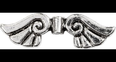 Creotime Vleugeltjes 3,5 Cm 6 Stuks Zilver