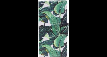 Shop4 - Geschikt voor Samsung Galaxy Note 10 Hoesje - Wallet Case Bananen Bladeren