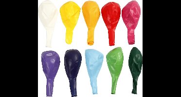 Creotime Ballonnen Voor Helium Multicolor 10 Stuks