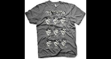 DC Comics Batman Heren Tshirt -2XL- The Many Moods Of The Joker Grijs