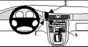 Brodit ProClip houder geschikt voor Jaguar XJ8/ XJR/ XR8 Center mount