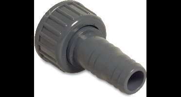 Mega 2/3 slangtule PVC-U 3/4" x 20 mm wartel binnendraad x slangtule 10bar grijs