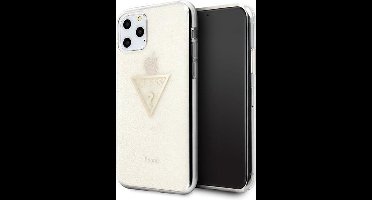 GUESS Glitter Backcase Hoesje iPhone 11 Pro - Goud