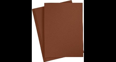 Gekleurd Karton A4,210x297 mm, 180 gr, donkerbruin, 20 vel | Knutselkarton