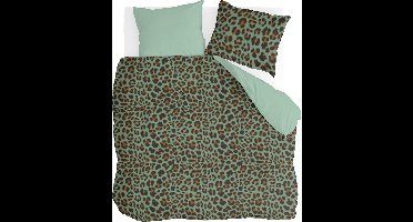 Byrklund Dekbedovertrek Lazy Leopard - 240x220 - 100% Katoen - Groen
