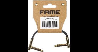 Fame GFP/10 Patch Cable Flat 100mm (Black) - Stereo patch kabel