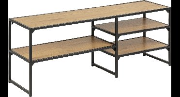 Sea TV-meubel met 3 planken, mat zwart.