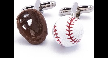 Manchetknopen - Honkbal Softbal Bal en Handschoen