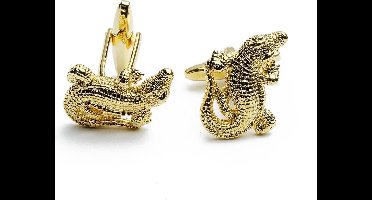 Manchetknopen - Krokodil Goud