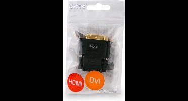 Savio CL-21 tussenstuk voor kabels DVI HDMI Zwart