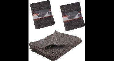 FX Tools Verhuisdeken/opslagdeken - 5x - gemaakt van vilt - 150 x 200 cm - grijs - Beschermdeken - Transport - Meubels beschermen