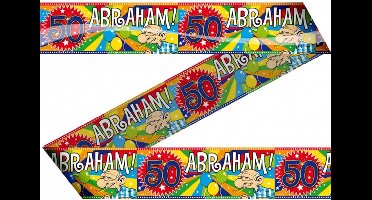 Folat Abraham markeerlint/afzetlint - 50 jaar - 15 m - feestartikelen - versiering