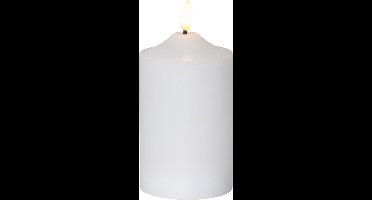 Star Trading kaarsvlam, zuilkaars, decoratie, wit, LED, timer, warm wit, 15 cm