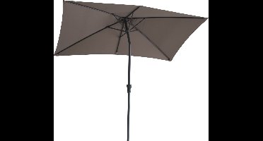 4gardenz® Parasol Rechthoek 150x250cm Kantelbaar - Balkonparasol Taupe