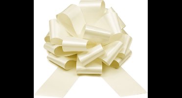 PartyDeco - Cadeaustrik Ivoor - 30 cm