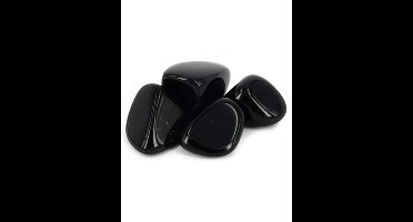 Obsidiaan zwart 500 gr. trommelstenen (mt3)