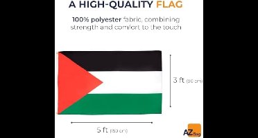 Vlag Palestina - 150x90 cm - 3x5 ft Licht Polyester