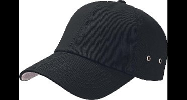 Atlantis Actie 6 Paneel Chino Baseball Cap (Zwart)