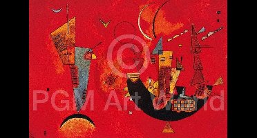 Kunstdruk Wassily Kandinsky - Mit und Gegen 70x50cm