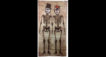 Witbaard Fotoposter Skeletten Halloween 160 X 75 Cm Beige