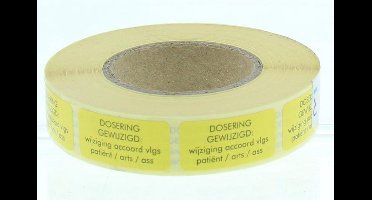 Sticker Dosering Gewijzigd - 1000St