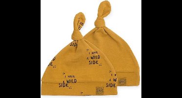 Jollein Muts 6-12 maand Wild animal mustard (2pack)