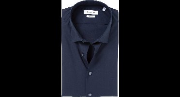 Calvin Klein slim fit overhemd - 2-ply stretch - midnight blue - Strijkvriendelijk - Boordmaat: 43