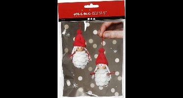Creative mini kit Hangende Kerst Meisjes - hoogte 8 cm