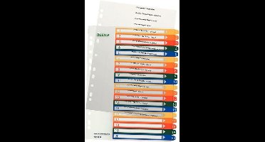 Leitz 1296 Register DIN A4 1-20 Polypropyleen Meerdere kleuren 20 tabbladen Extra breed, PC-beschrijfbaar 12960000
