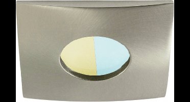 IP44 Inbouwspot Irma met Philips HUE White Ambiance - spot - Nikkel / mat - vierkant - voor badkamer / overkapping / buiten - IP44 - GU10 - Buitendiameter: 85MM - boorgat: 70-76MM - min. Inbouwdiepte: 90MM