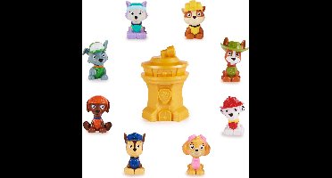 PAW Patrol 10e verjaardag - Minifiguren van 5 cm in uitkijktoren-verrassingsverpakking - stijlen kunnen variëren