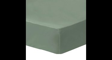 Matt & Rose Hoeslaken Mosgroen - Tweepersoons - 160 x 190/200 cm - Gewassen Katoen