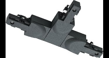 Spanningsrail Doorverbinder - DUOLINE - T Connector - Aarde Links - 2 Fase - Mat Zwart