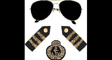 Boland - Set Kapitein - Volwassenen - Unisex - Kapitein - Maritiem