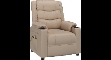 vidaXL - Fauteuil - verstelbaar - kunstleer - cappuccinokleurig