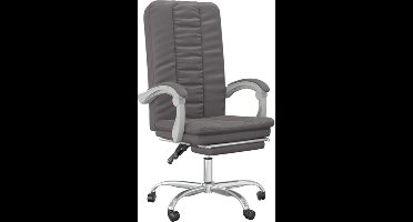 vidaXL - Kantoorstoel - verstelbaar - kunstleer - grijs