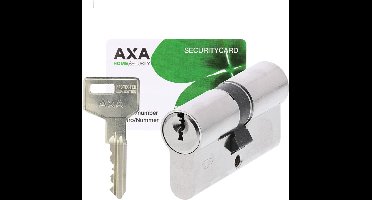AXA Dubbel Cilinderslot - 30/30 mm - Ultimate Security+ - Veiligheidscilinder Vernikkeld - SKG** - incl. 3 sleutels - met Hotelfunctie