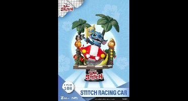 Beast Kingdom Toys Disney: Lilo & Stitch - Stitch Racing Car PVC Diorama Beeld