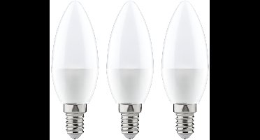 Standaard 230 V LED kaars E14 Set van 3 3x250lm 3x3,5W 2700K Opaal