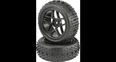 Reely 1:10 Buggy Complete wielen Spike 5-dubbelspaaks Zwart 2 stuk(s)