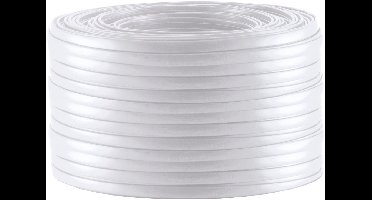 Telefoonkabel 4-aderig op rol | CCA (AWG30) | plat | wit | 20 meter