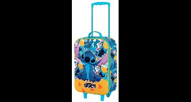 Karactermania - Disney - Lilo en Stitch - Reiskoffer - Zachte 3D trolley Handbagage Koffer - Turkoois