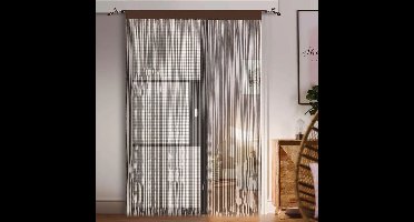 ApexArte® Deurgordijn Kralen - Macrame - Koffie