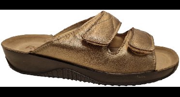 Rohde Gouden Dames Slippers Klittenband