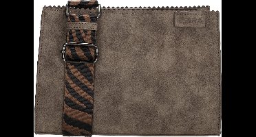 Zebra Trends Merel Crossbody Schoudertas - Trendy Zebra print Schouderband - Dames Tas - Donkerbruin