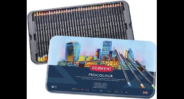 Derwent Procolour 36 stuks blik