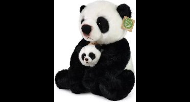 Rappa knuffelpanda met baby - 27 cm